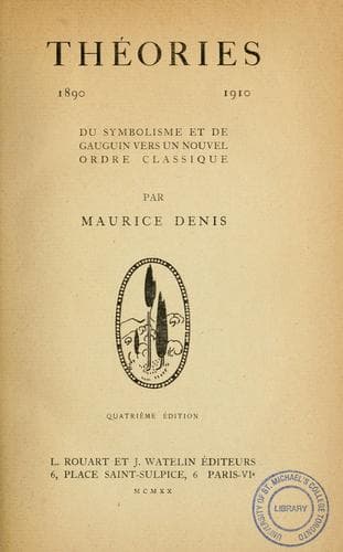 Tapa de Theories, 1890-1910