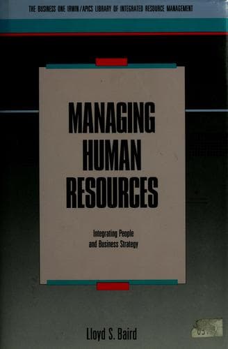 Tapa de Managing human resources