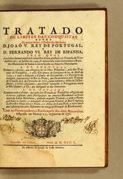 Tapa de Tratado de limites das conquistas entre os muito altos, e poderosos senhores D. Joaõ V. Rey de Portugal, e D. Fernando VI. Rey de Espanha