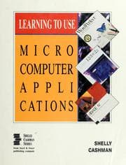 Tapa de Learning to use microcomputer applications