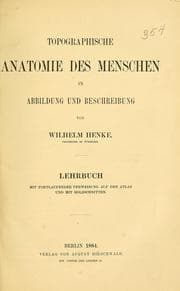 Tapa de Topographische Anatomie des Menschen in Abbildung und Beschreibung