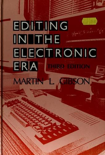 Tapa de Editing in the electronic era