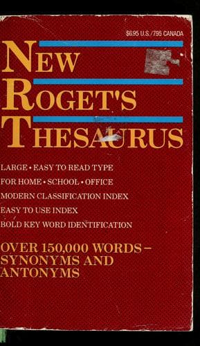 Tapa de New Roget's thesaurus