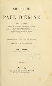Tapa de Chirurgie de Paul d'Égine