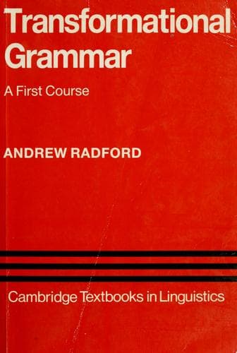 Tapa de Transformational grammar