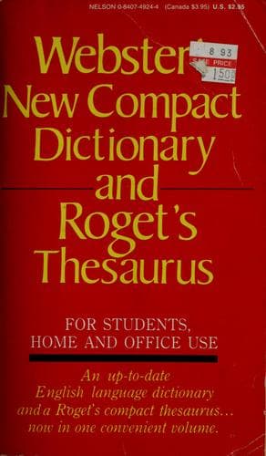 Tapa de Webster's new compact dictionary.
