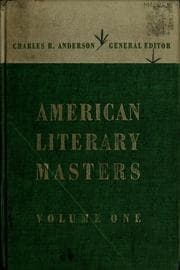 Tapa de American literary masters
