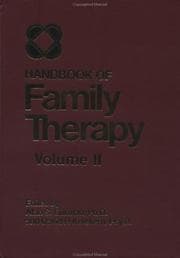 Tapa de Handbook of family therapy