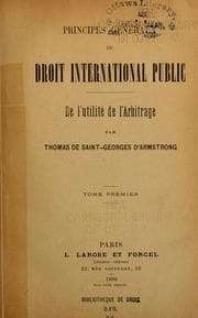 Tapa de Principes généraux du droit international public