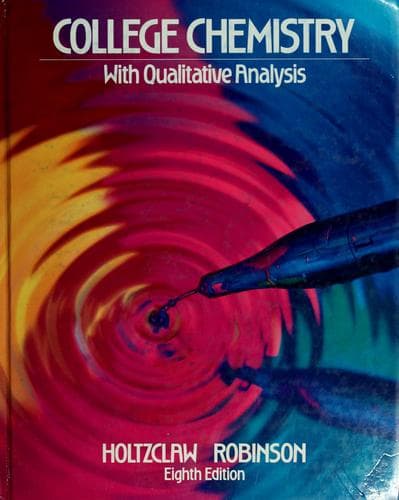Tapa de College chemistry with quantative analysis