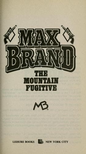 Tapa de The mountain fugitive