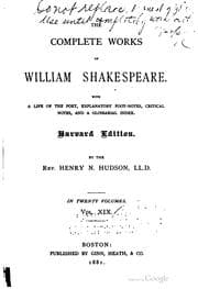Tapa de The Complete Works of William Shakespeare in Twenty Volumes. Volume XIX (Lover's Complaint / Passionate Pilgrim / Pericles / Rape of Lucrece / Sonnets / Two Noble Kinsmen / Venus and Adonis)