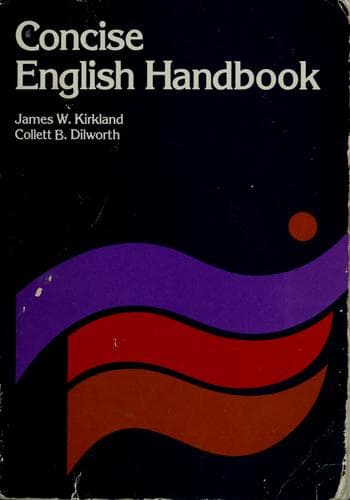 Tapa de Concise English handbook