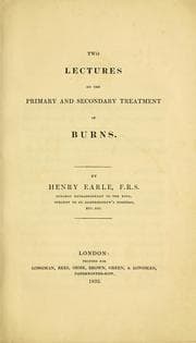 Tapa de Two lectures on the primary and secondary treatment of burns