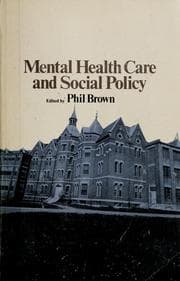Tapa de Mental health care and social policy