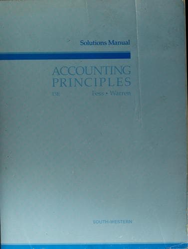 Tapa de Solutions manual : Accounting principles
