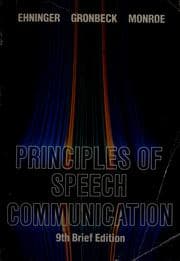 Tapa de Principles of speech communication