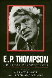 Tapa de E.P. Thompson