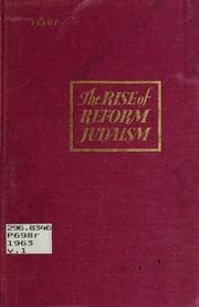 Tapa de The rise of reform Judaism