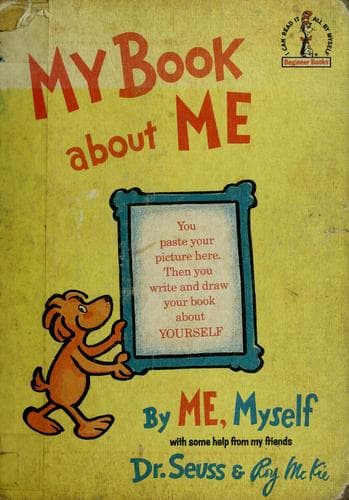 Tapa de My Book about Me, by Me Myself