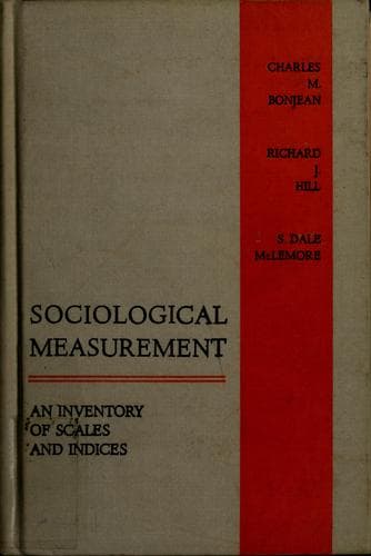 Tapa de Sociological measurement