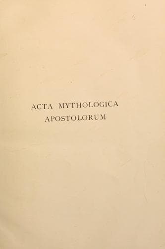 Tapa de Acta Mythologica Apostolorum