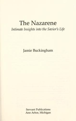 Tapa de The Nazarene