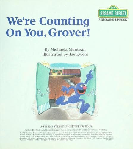 Tapa de We're counting on you, Grover!