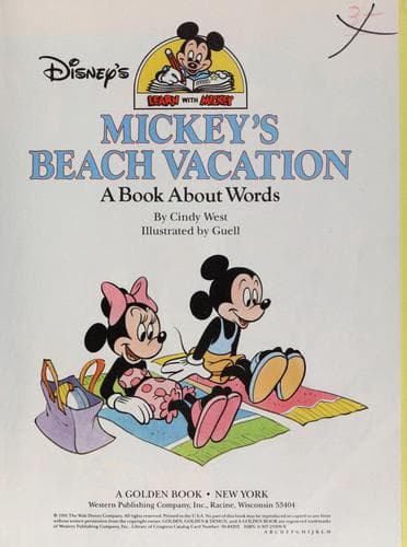 Tapa de Mickey's beach vacation