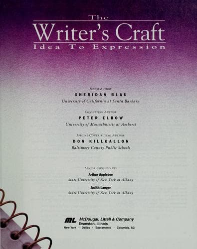Tapa de Writers Craft Idea to Expression