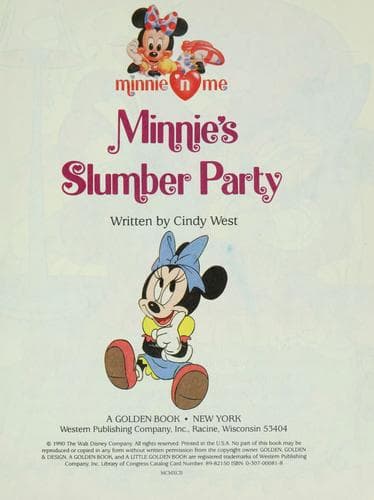 Tapa de Minnie's slumber party