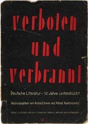 Tapa de Verboten und verbrannt
