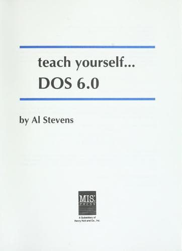 Tapa de DOS 6.0