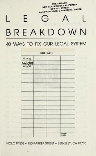 Tapa de Legal breakdown