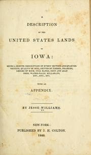 Tapa de A description of the United States lands in Iowa