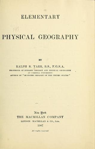 Tapa de Elementary physical geography