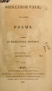 Tapa de Bickleigh vale, with other poems