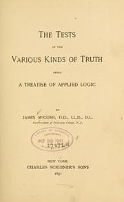 Tapa de The tests of various kinds of truth: being a treatise of applied logic