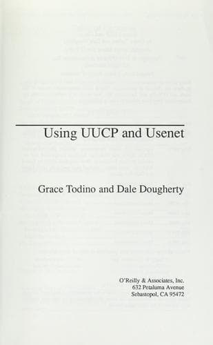 Tapa de Using UUCP and Usenet