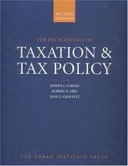 Tapa de The encyclopedia of taxation and tax policy