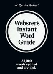 Tapa de Webster's instant word guide.
