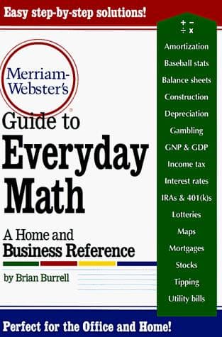 Tapa de Merriam-Webster's guide to everyday math