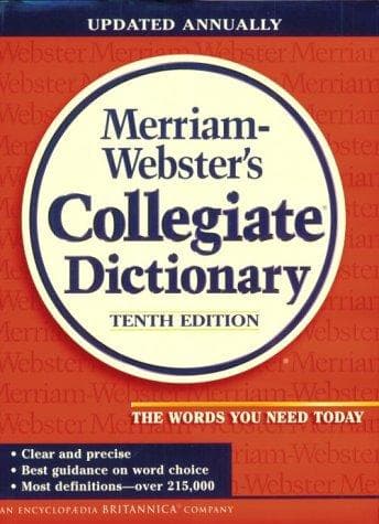 Tapa de Merriam-Webster's collegiate dictionary