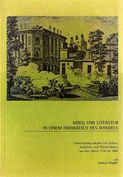 Tapa de Krieg und Literatur in einem Frankreich des Wandels