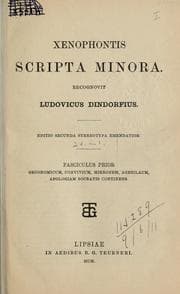 Tapa de Xenophontis Scripta minora