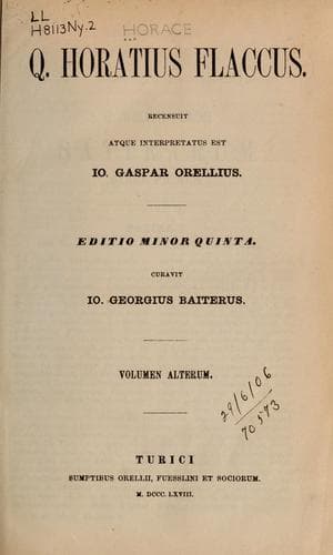 Tapa de Q. Horatius Flaccus