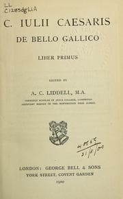 Tapa de De bello Gallico liber primus