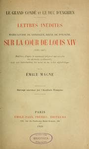 Tapa de Lettres inédites à Marie-Louise de Gonzague, reine de Pologne, sur la cour de Louis XIV (1660-1667)