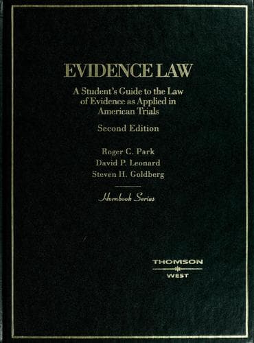 Tapa de Evidence law