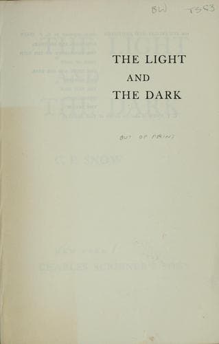 Tapa de The light and the dark